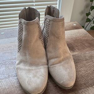 a.n.a Cream Ankle Booties